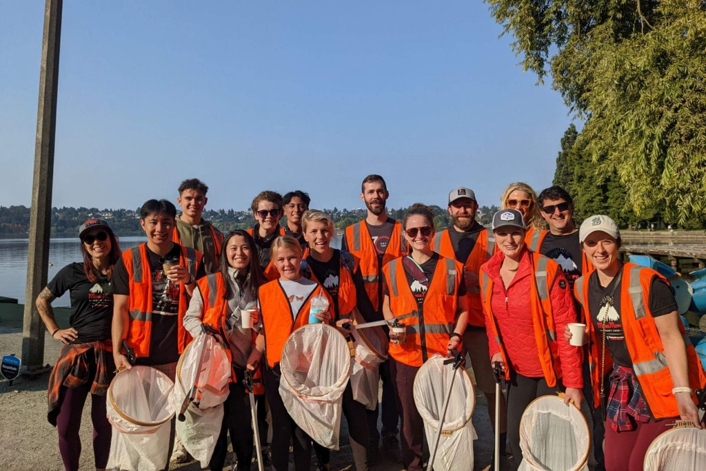 Therapeutic Associates volunteers participated in Watershed Alliance of Southwest Washingtons Lacamas Lake Clean-Up